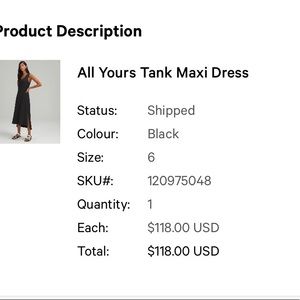 Good used condition Lululemon All Yours dress